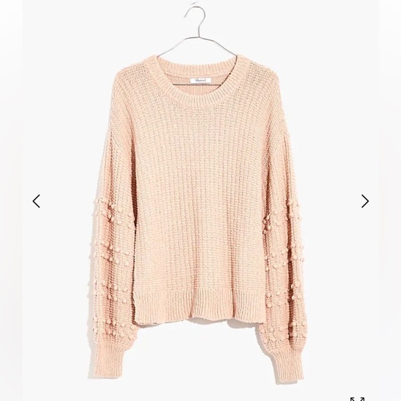 Madewell bobble sleeve pullover crewneck sweater 22596 - Picture 2 of 13